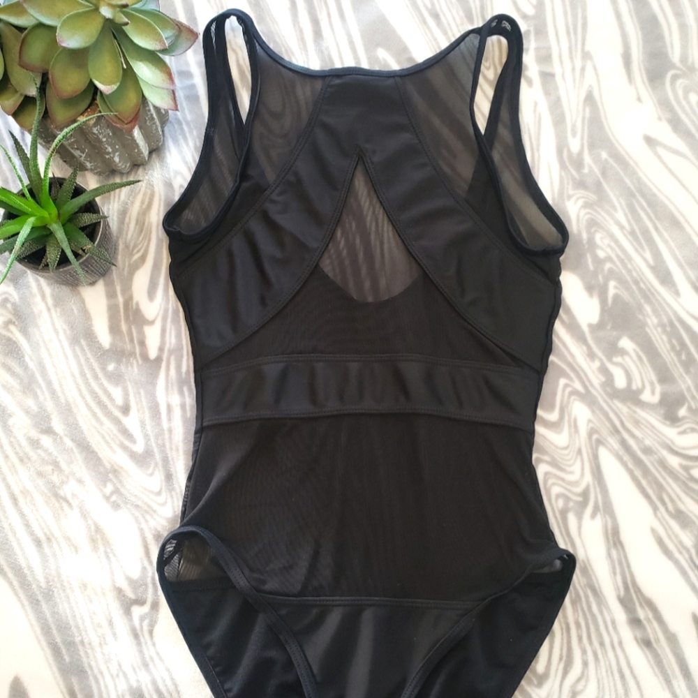 Sheer Black One Piece Swimsuit